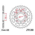 Lančanik zadnji JT  JTR807-44 (525)44 zuba - Slika 8