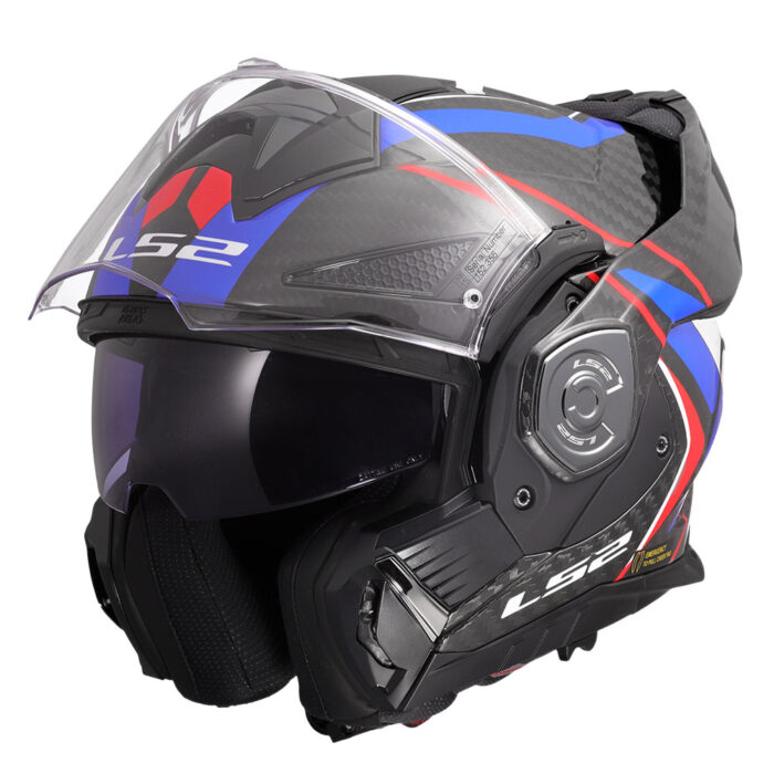 Kaciga LS2 Flip Up FF901 ADVANT X FUTURE carbon plavo crvena sa naočarima - Slika 8