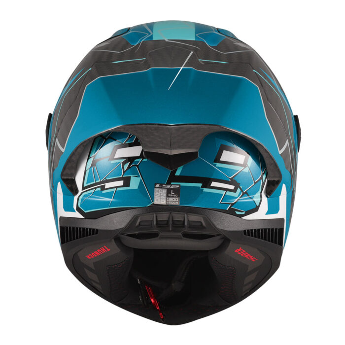 Kaciga LS2 Full Face FF805 THUNDER CARBON GP AERO REPLICA HUERTAS plavo bela - Slika 4