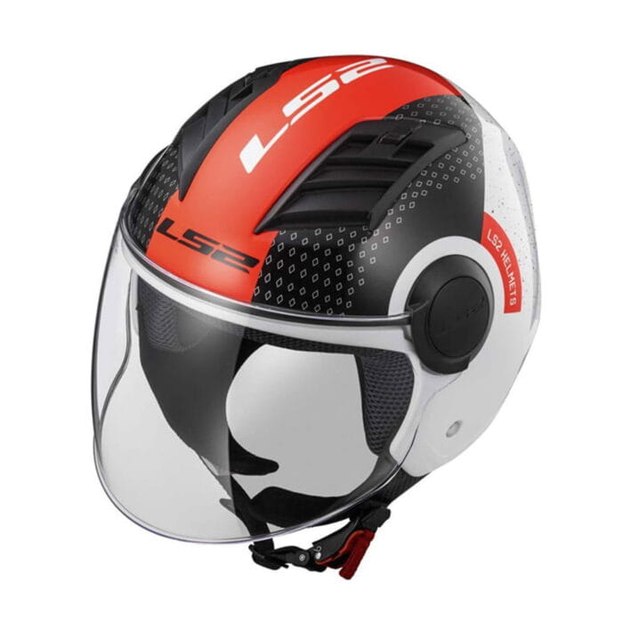 Kaciga LS2 Jet OF562 AIRFLOW CONDOR belo crno crvena - Slika 2