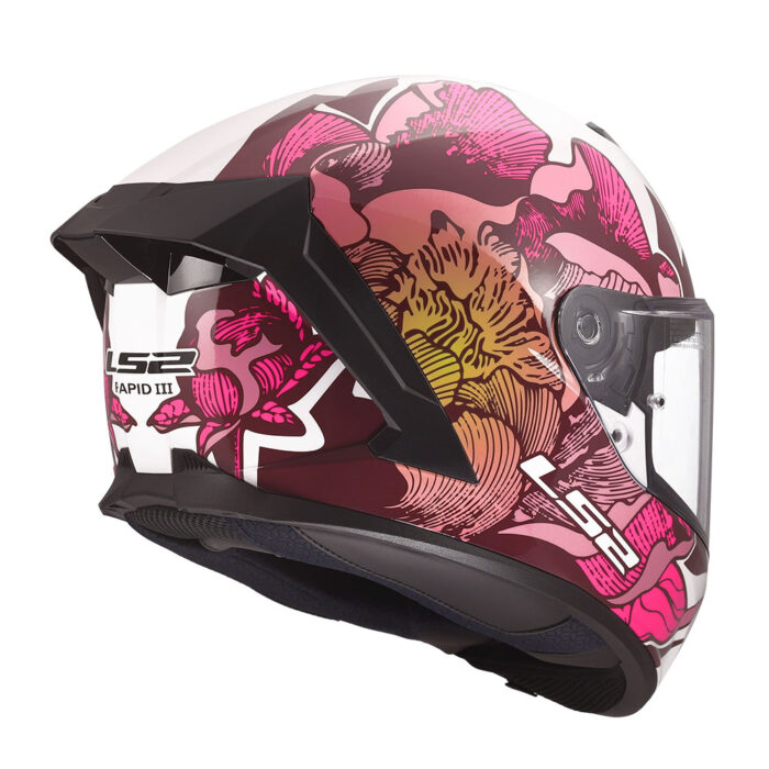 Kaciga LS2 Full Face FF820 RAPID III POPPIES II belo roza - Slika 5