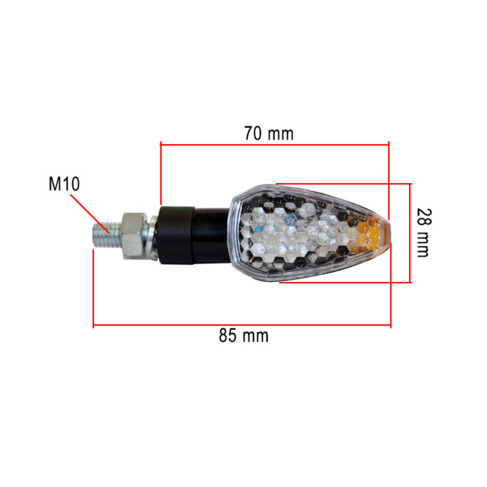 Žmigavci univerzalni CLI7021 kratki crni LED par homologovani - Slika 2