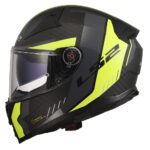 Kaciga LS2 Full Face FF811 VECTOR II CARBON GRID mat crno žuta sa naočarima - Slika 2