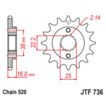 Lančanik prednji JT JTF1565-12  12 zuba - Slika 10
