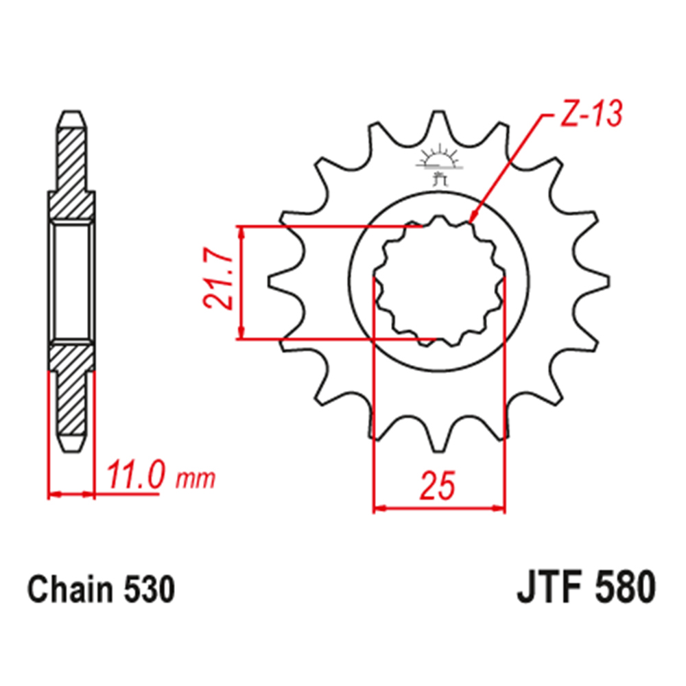 4121b60b-c3cb-4bd3-986b-6edac58cb28e.jpg Lančanik prednji JT JTF580-17-50-35017 (50)17 zuba - Slika 1