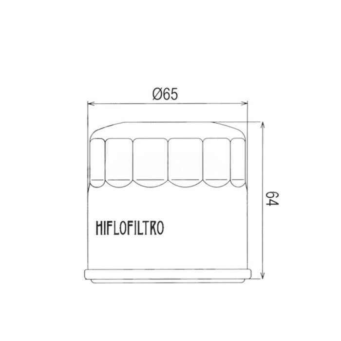 Filter ulja HF204C Hiflo hrom - Slika 2