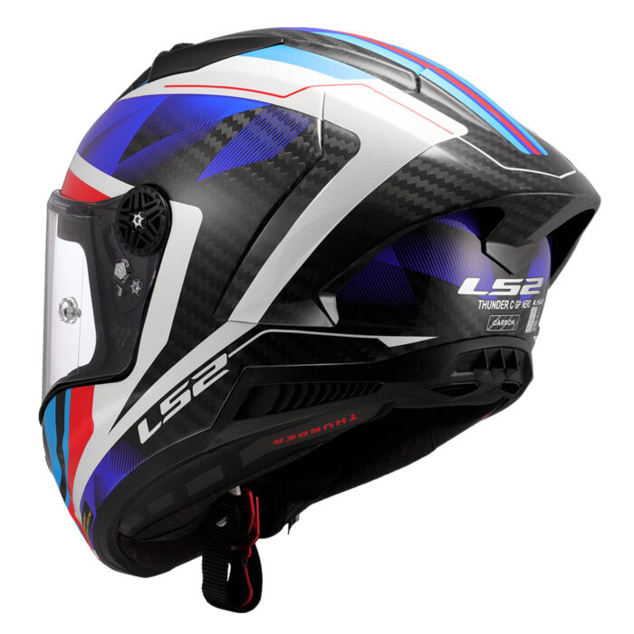 Kaciga LS2 Full Face FF805 THUNDER CARBON GP AERO RAUTE plavo crvena - Slika 3