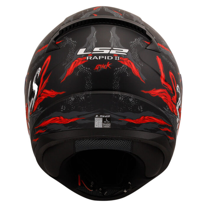 Kaciga LS2 Full Face FF353 RAPID II KAIJU crno belo crvena - Slika 4