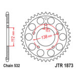 Lančanik zadnji JT  JTR897-45-50-32065 (520)45 zuba - Slika 10
