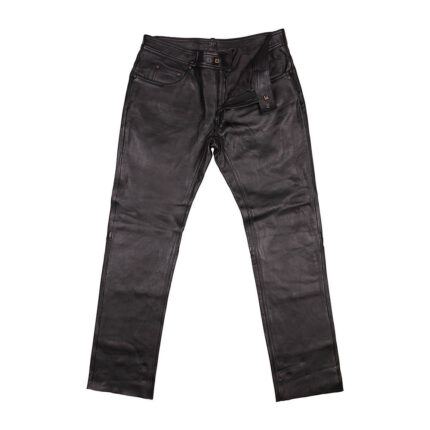 Kožne pantalone RYLEY crne MODEKA