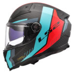 Kaciga LS2 Full Face FF811 VECTOR II CARBON GRID plavo crvena sa naočarima - Slika 2