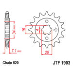 Lančanik prednji JT JTF1903-14 KTM 14 zuba