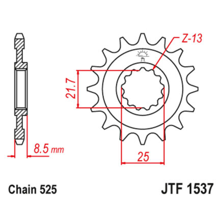 Lančanik prednji JT  JTF1537-16-50-29029 (525)16 zuba