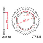 Lančanik zadnji JT  JTR1340-43-50-35042 (50) 43 zuba - Slika 8