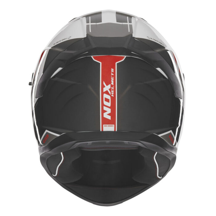 Kaciga NOX Full Face sa naočarima N401 CROWER  belo crvena - Slika 3