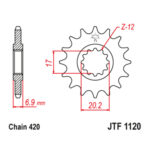 Lančanik prednji JT JTF577-15RB-50-32028 (520)15 zuba - Slika 3