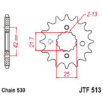 Lančanik prednji JT JTF513-15RB (530) 15 zuba