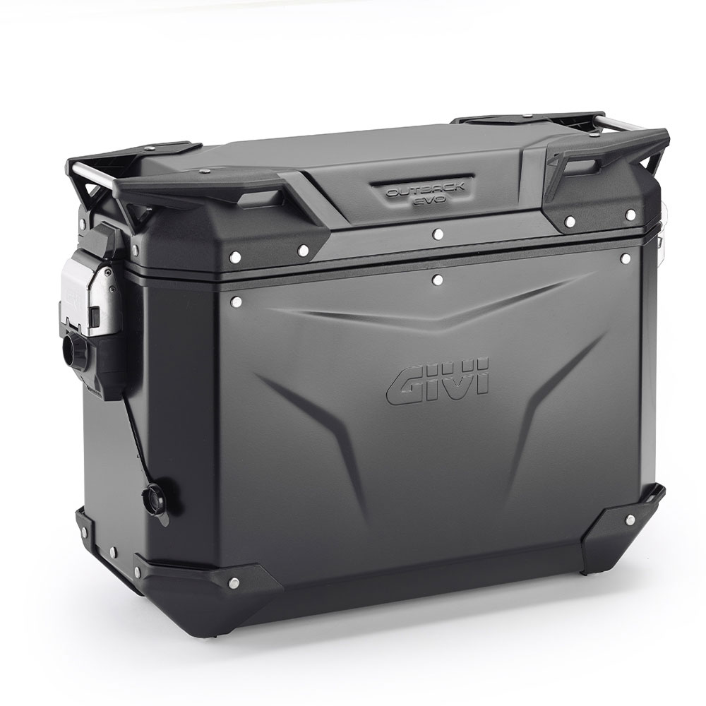 51adbe5b-6e68-420a-abef-275aba52c942.jpg Bočni kofer GIVI TREKKER OUTBACK MONOKEY® CAM SIDE EVO SMART 37 BLACK LINE ALU crni desni 37L - Slika 1