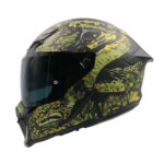 Kaciga NOX EXKLUZIV GOLIATH MYTHOLOGY Full Face zlatna - Slika 2