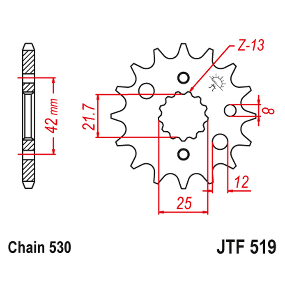 54345667-2f83-438d-befb-f49f186f9d5e.jpg Lančanik prednji JT JTF519-15-50-35021 (50)15 zuba - Slika 1