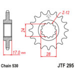 Lančanik prednji JT  JTF1902-15-50-32051 (520)15 zuba - Slika 5