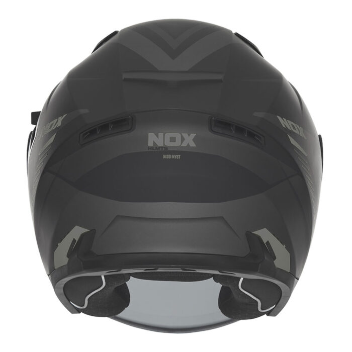Kaciga NOX Jet N130 MYST mat crno srebrna - Slika 3