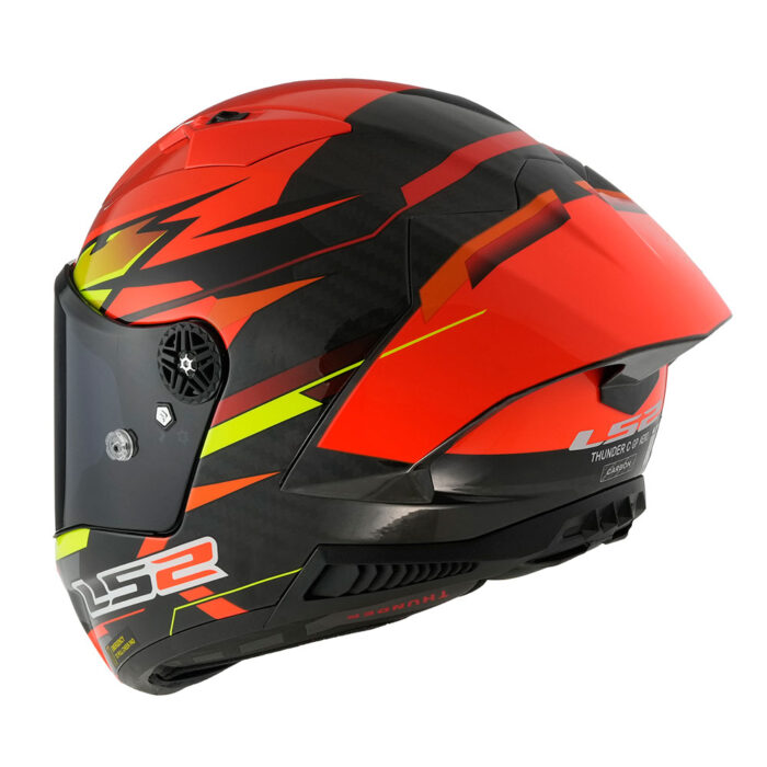 Kaciga LS2 Full Face FF805 THUNDER CARBON GP AERO FIRE crveno crna - Slika 3