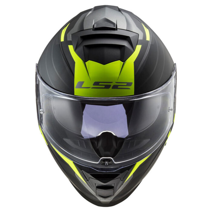 Kaciga LS2 Full Face FF800 STORM II NERVE mat crno žuta sa naočarima - Slika 3