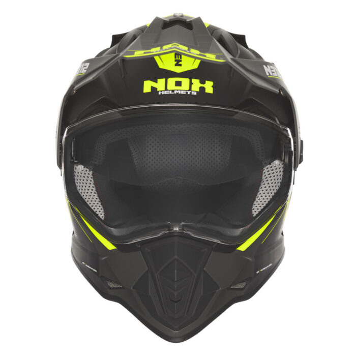 Kaciga NOX Enduro sa vizirom N312 VAPOR mat crno žuta - Slika 2