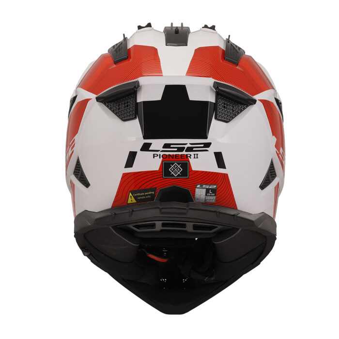 Kaciga LS2 Enduro MX702 PIONEER II HILL belo crvena - Slika 4