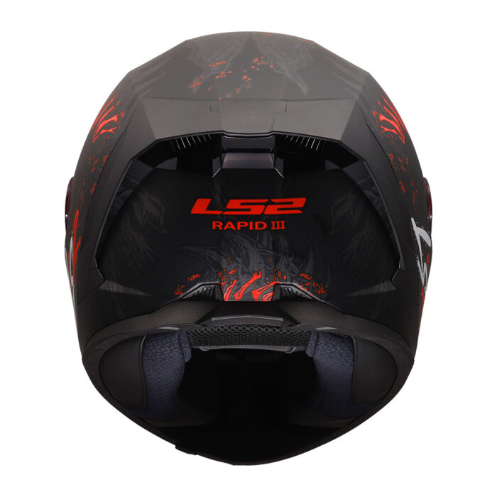 Kaciga LS2 Full Face FF820 RAPID III KAIJU II crno crvena - Slika 4