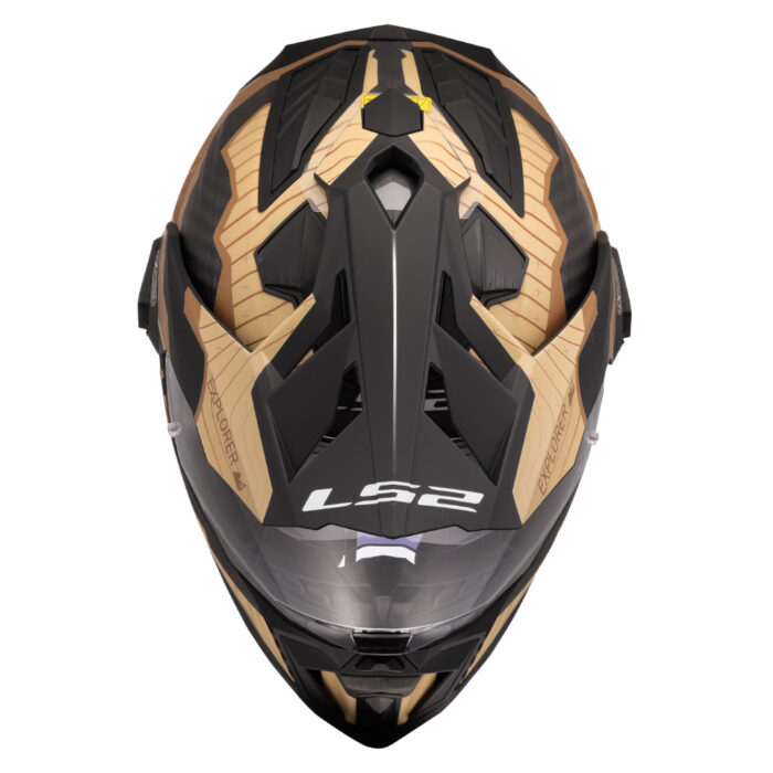 Kaciga LS2 Enduro MX701 EXPLORER CARBON TRICK braon zlatna - Slika 9