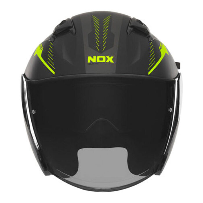 Kaciga NOX Jet N130 MYST mat crno žuta - Slika 2