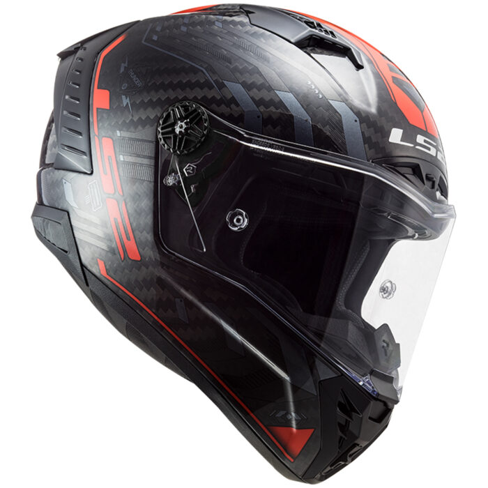Kaciga LS2 Full Face FF805 THUNDER CARBON SPUTNIK sivo crvena - Slika 3