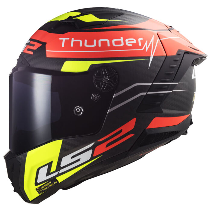 Kaciga LS2 Full Face FF805 THUNDER CARBON ATTACK crveno žuta - Slika 2