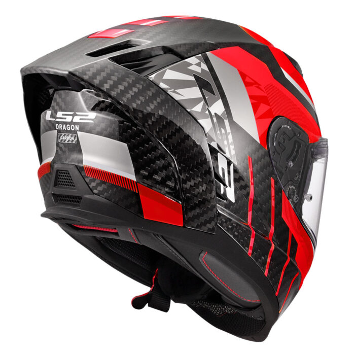 Kaciga LS2 Full Face FF807 DRAGON CARBON TRAX crvena - Slika 5