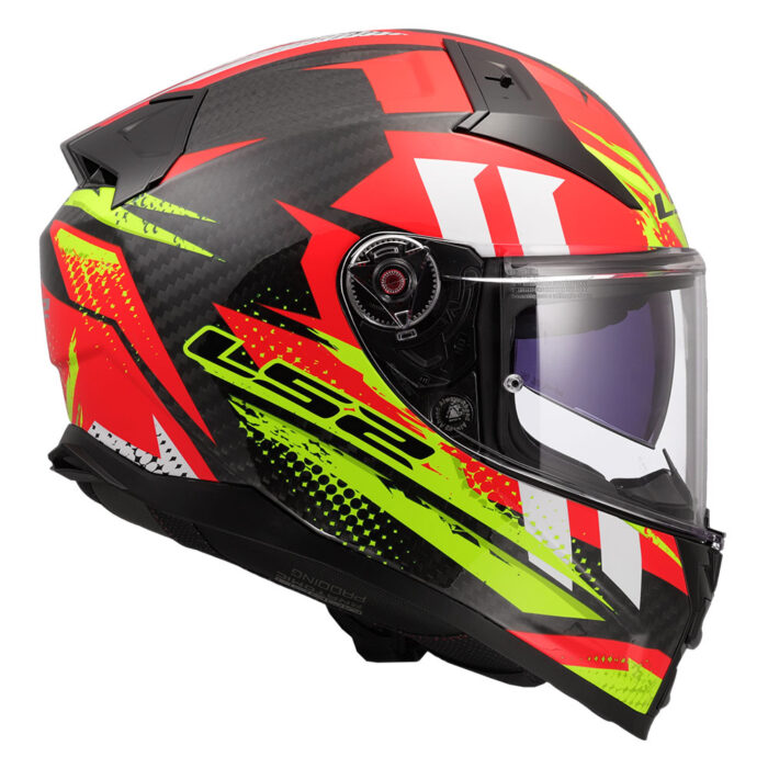 Kaciga LS2 Full Face FF811 VECTOR II CARBON TANTIC crveno žuta - Slika 6