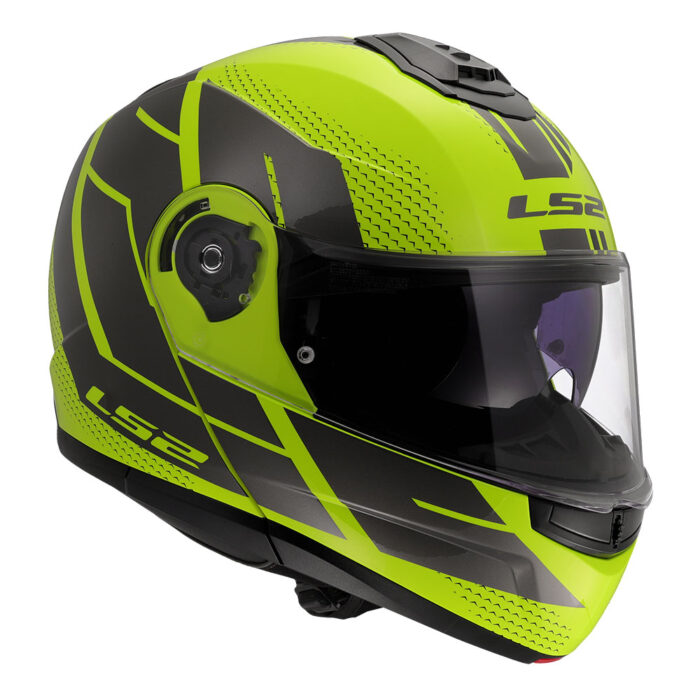 Kaciga LS2 Flip Up FF908 STROBE II CODE žuto siva - Slika 6