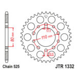 Lančanik zadnji JT JTR765-42ZBK (525) 42 zuba Multistrada V4 - Slika 10
