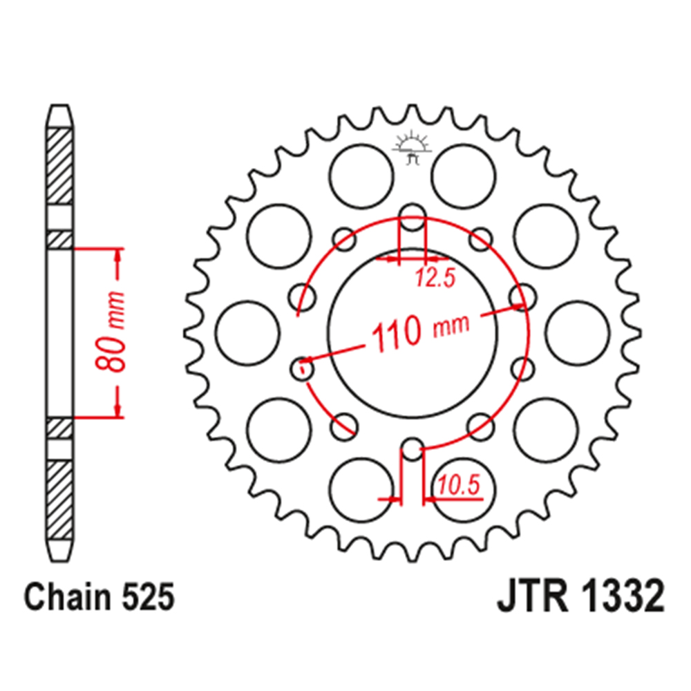 62112f0d-2769-45ff-9d92-cdf42d91dc9c.jpg Lančanik zadnji JT JTR1332-46 (525)46 zuba - Slika 1