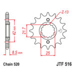 Lančanik prednji JT  JTF259-13 (428)13 zuba - Slika 6