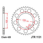Lančanik zadnji JT JTR1131-53-50-13030 (420) 53 zuba