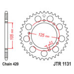 Lančanik zadnji JT JTR1131-50-50-13030 (420) 50 zuba - Slika 4