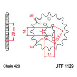 Lančanik prednji JT JTF1129-12 (420)12 zuba - zamena za JTF1128