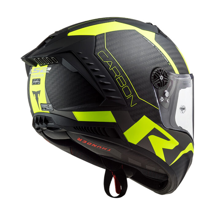 Kaciga LS2 Full Face FF805 THUNDER CARBON RACING mat crno žuta - Slika 2