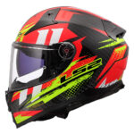 Kaciga LS2 Full Face FF811 VECTOR II CARBON TANTIC crveno žuta - Slika 2