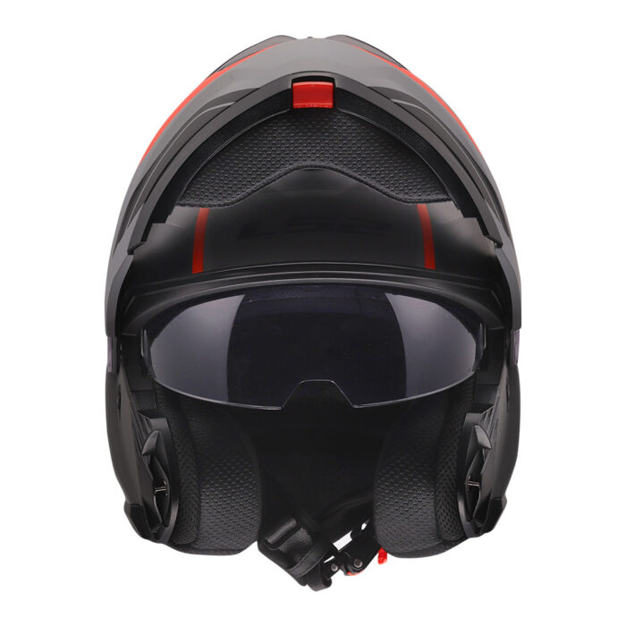 Kaciga LS2 Flip Up FF908 STROBE II MONZA crno sivo crvena - Slika 8