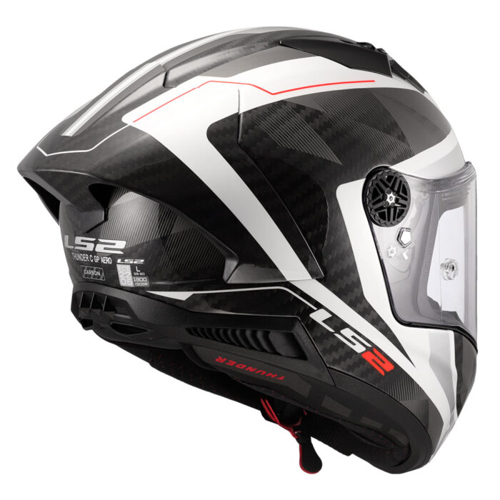 Kaciga LS2 Full Face FF805 THUNDER CARBON GP AERO RAUTE belo siva - Slika 5