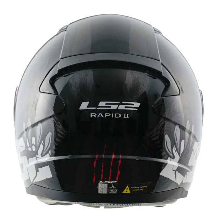 Kaciga LS2 Full Face FF353 RAPID II CLAW crno crvena - Slika 4