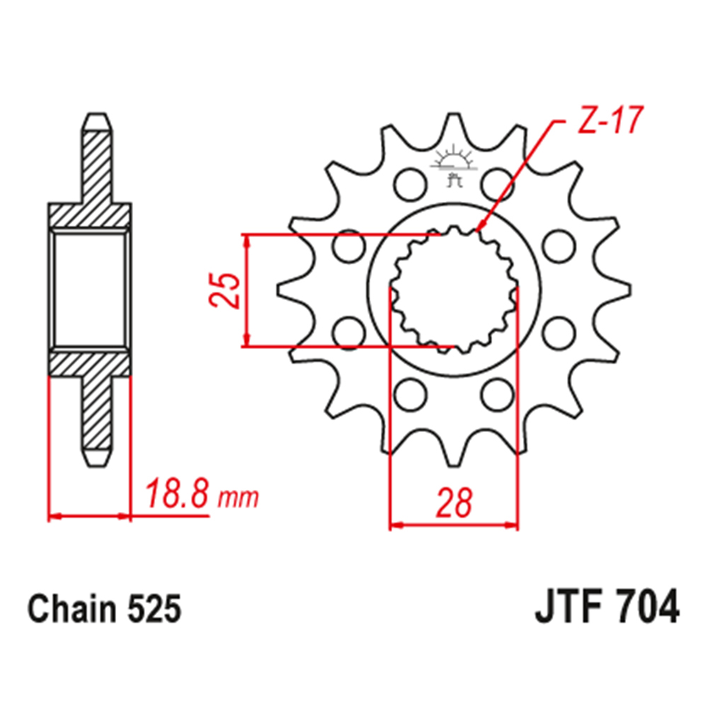 6e096809-dee6-4999-ae1a-bf3703d922b8.jpg Lančanik prednji JT JTF704-17-50-29020 (525)17 zuba - Slika 1